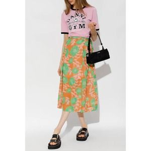 Ganni Sustainable Crepe Wrap Skirt 38 M